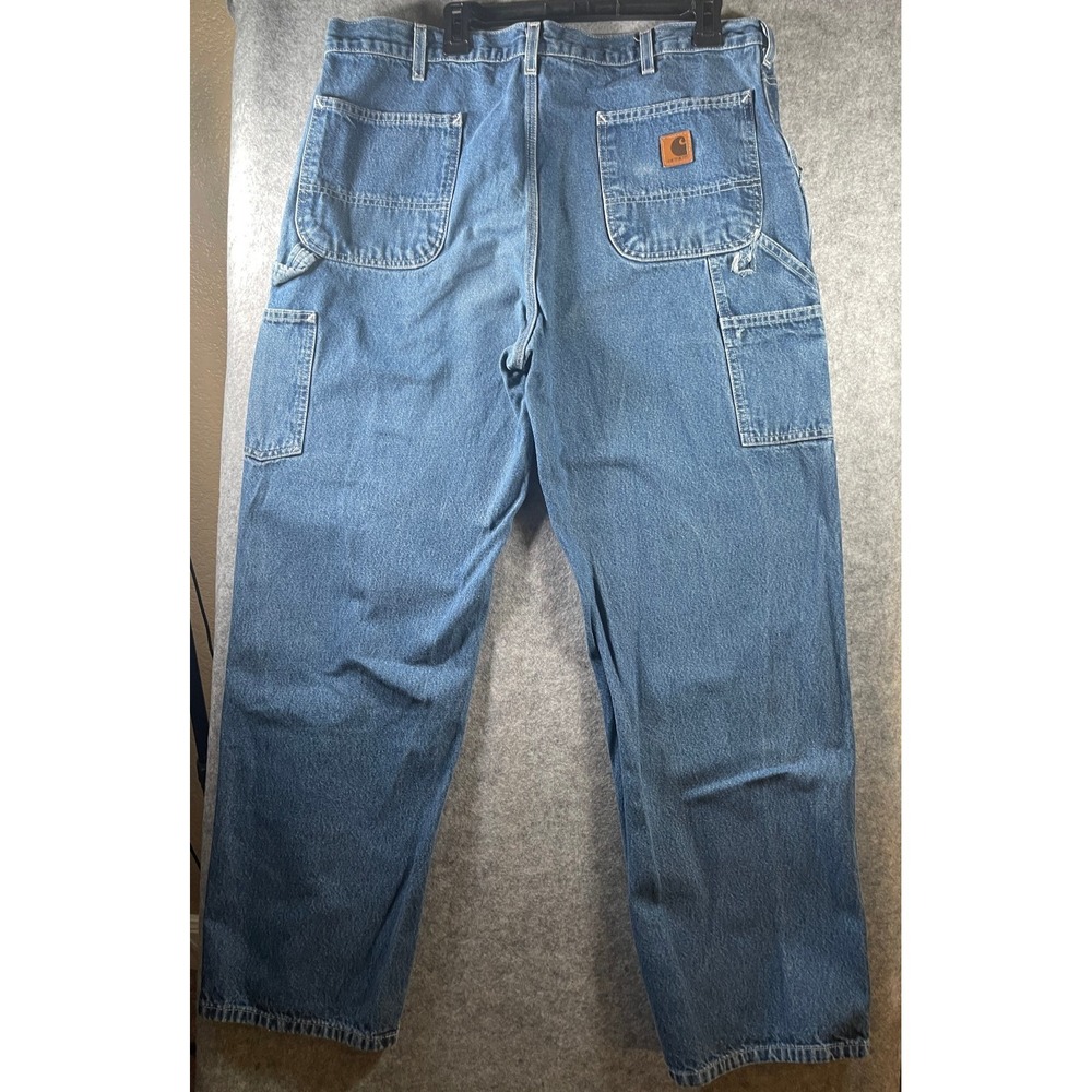 Men's Carhartt Washed Denim‎ Work Dungaree jeans, model B13 40 x 32
